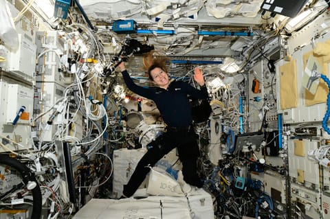 ESA (European Space Agency) astronaut and Expedition 75 flight engineer Sophie Adenot poses for a portrait inside the International Space Station's Kibo laboratory module.