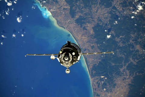 Soyuz MS in orbit (MS-19)