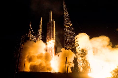 Delta IV Heavy liftoff from LC-37 (NROL-26)