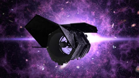 An artist's impression of NASA's Nancy Grace Roman Space Telescope, formerly known as the Wide Field Infrared Survey Telescope (WFIRST).