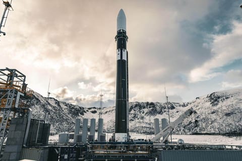 Spectrum on the pad at Andøya Spaceport (Maiden Flight)