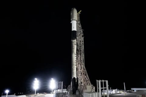SpaceX tweet announcing USSF-153 Falcon 9 launch preparations with 70% favorable weather