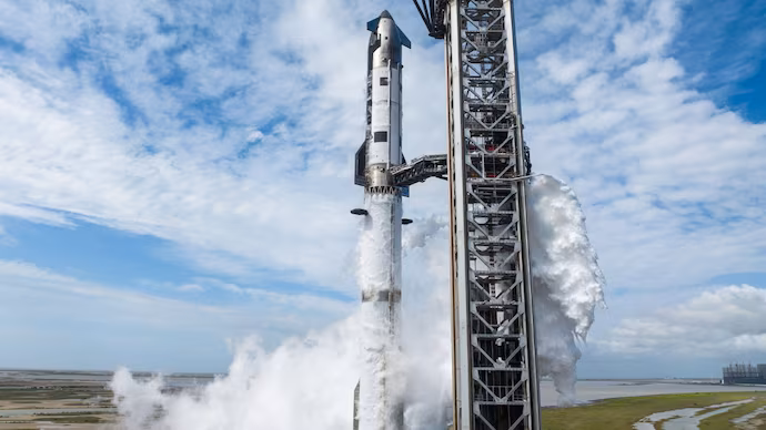 SpaceX's next-generation Starship and Super Heavy booster stand ready at Starbase in Texas ahead of an earlier flight. (Photo: SpaceX) SpaceX's next-generation Starship and Super Heavy booster stand ready at Starbase in Texas ahead of the 12th flight test, scheduled for May 23. (Photo: SpaceX)