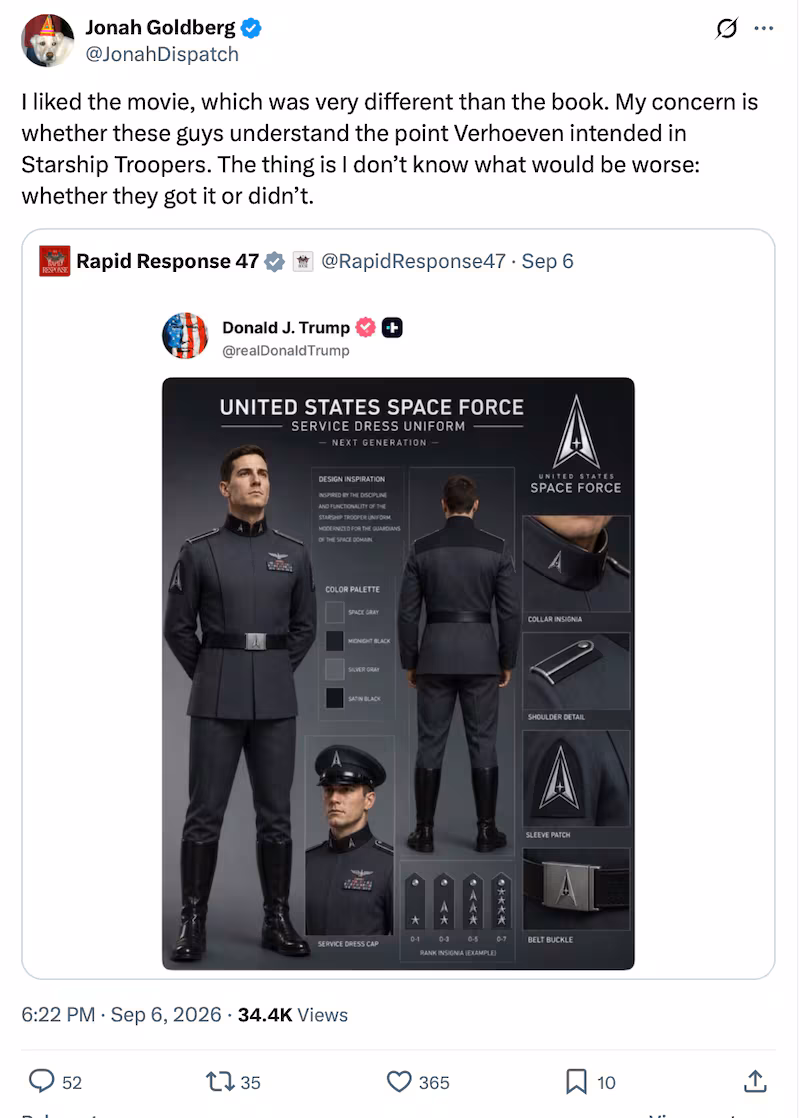 The uniforms raised concerns because of their fascist inspiration.