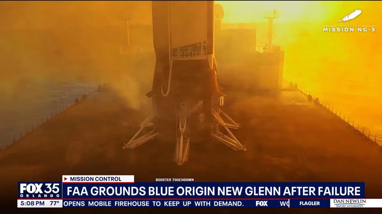 FAA grounds Blue Origin after satellite orbit failure