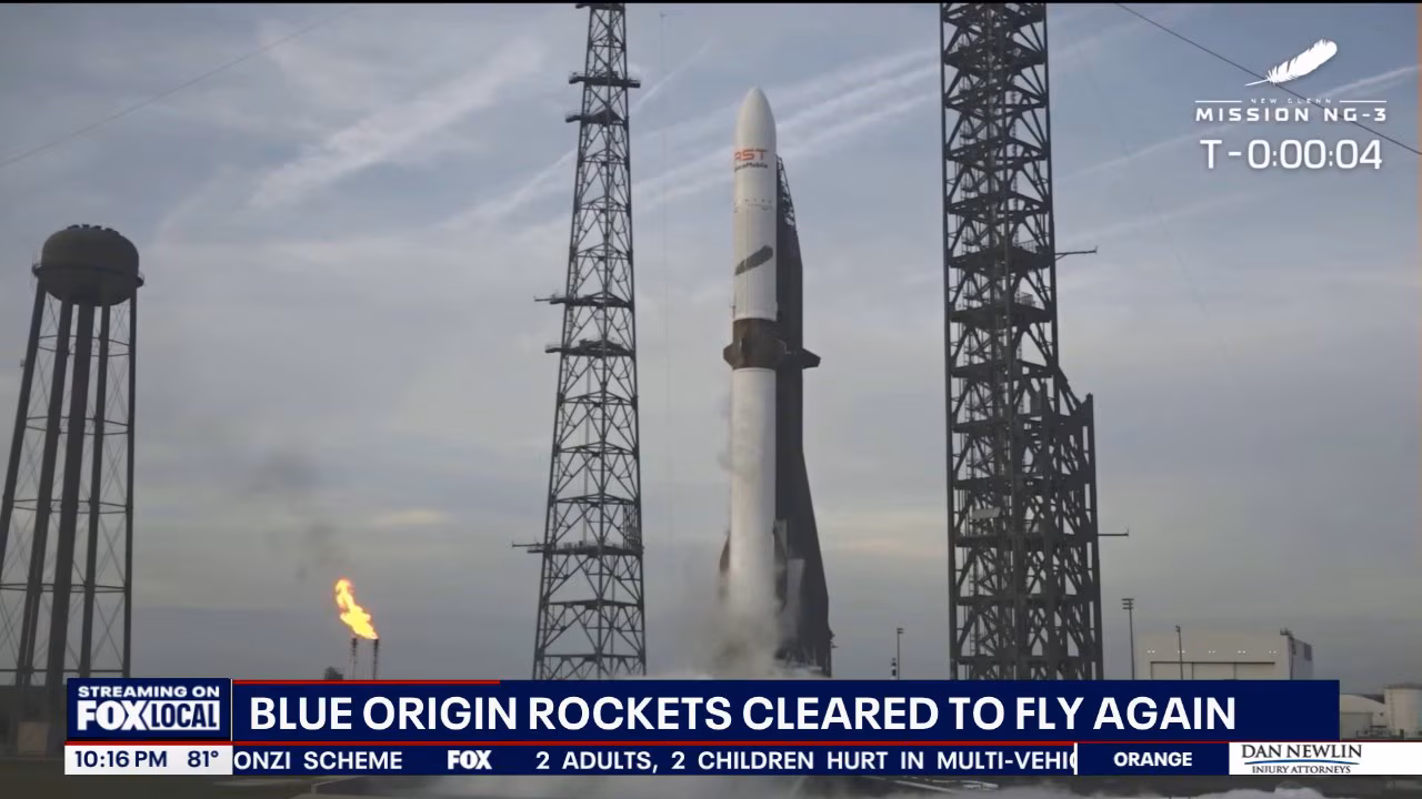 Blue Origin’s New Glenn rocket has been cleared to fly again after the Federal Aviation Administration concluded its investigation into an April launch failure that grounded the company for several weeks.